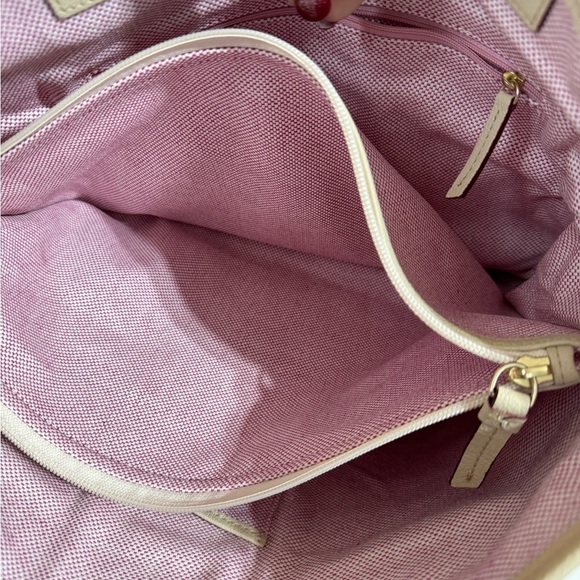 Dooney and Bourke Pebble Leather Tote Shoulder Bag Ivory NWOT - Picture 8 of 9